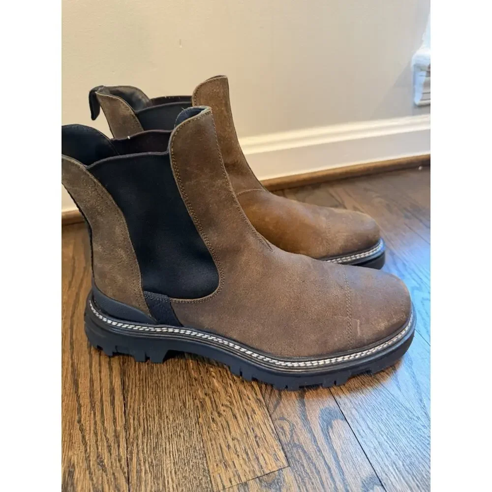 PRADA Suede Chelsea Boot Brown Size US 8 Made In Italy EUC - Picture 2 of 14